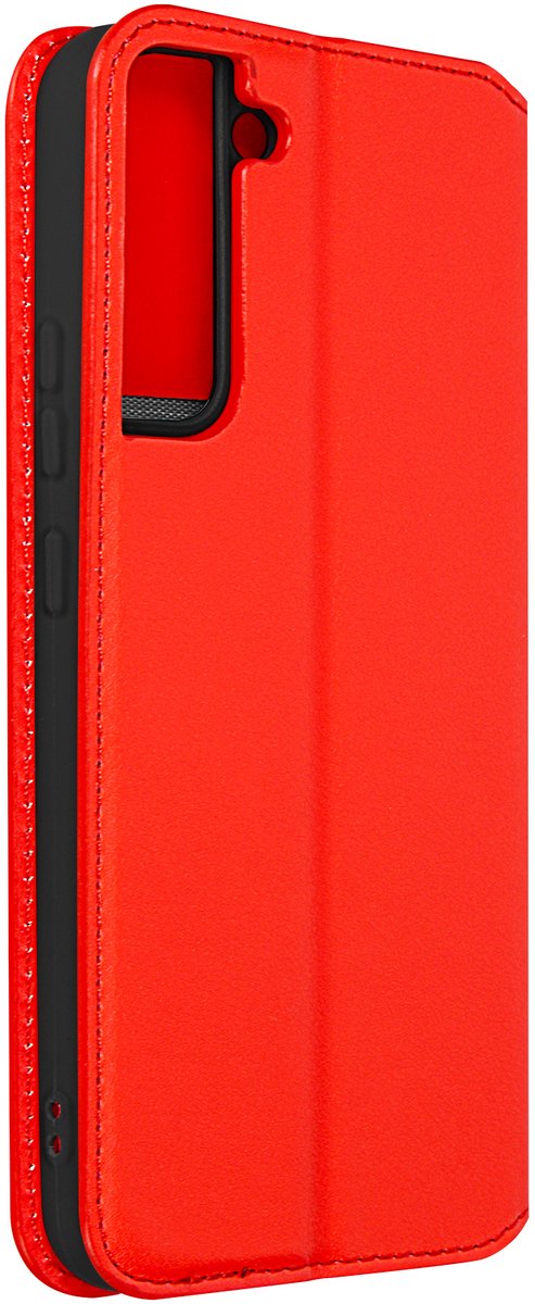 Hoes Geschikt voor Samsung Galaxy S22 klep portefeuille, video standaard rood