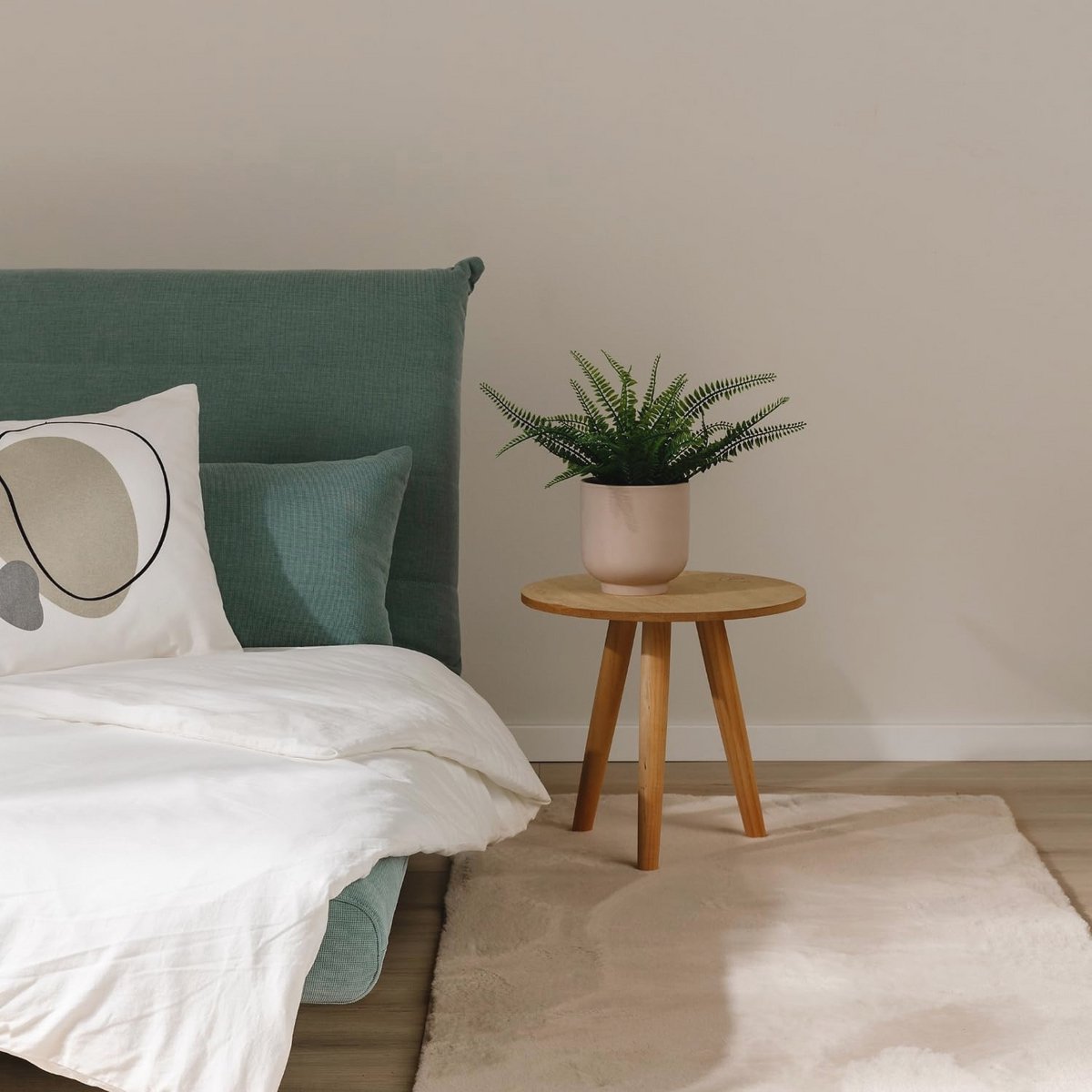 Luxe Beige Furry Vloerkleed voor Woonkamer - 70x200 cm - Zacht Kunstvezel - Antislip en Wa