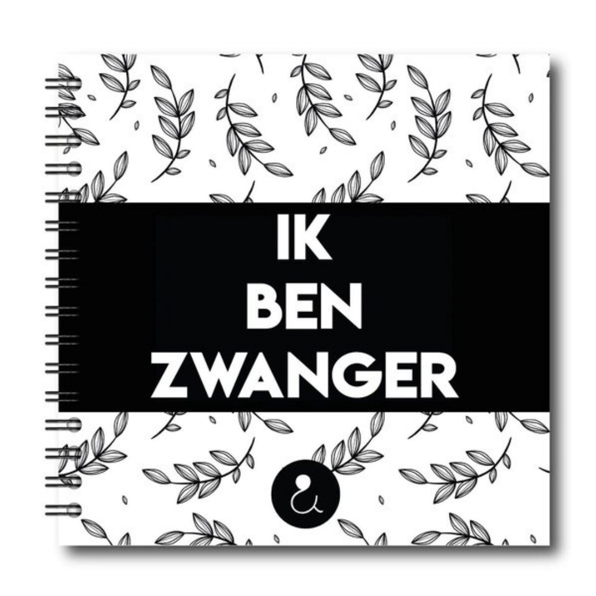 Invulboek Tweeling Zwangerschap | Ik ben zwanger | Botanical Zwart