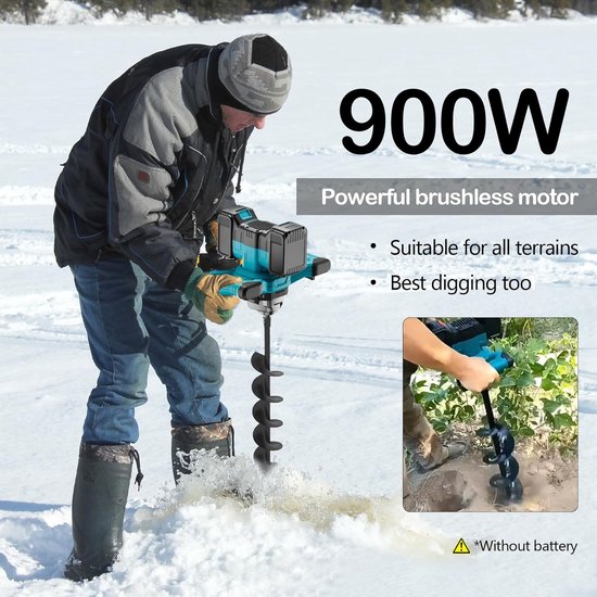 Batterij Kleur Mortel Mixer - Compatibel met Makita 18 V Batterij - Aardboor voor Draadloze Schroevendraaier - Borstelloze Kleur Mortelmixer - Beton Mixer - Mortel Roerder - 6-Snelheden Cement Roerder — afbeelding 3