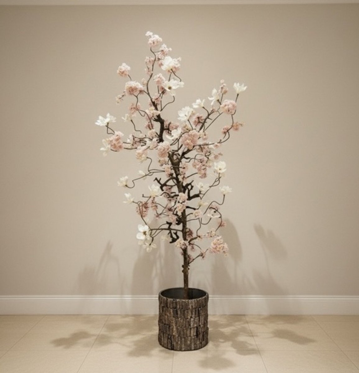 Seta Fiori Kunstbloesemboom met Magnolia – 180 cm - Eric Kuster stijl - incl - Sakura roze, creme wit