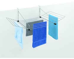 Tomado - Droogrek Tilburg - Voor radiator, balkon, deur of balustrade - 12 meter drooglengte - Ophangbaar - Zilvergrijs - 5 jaar garantie