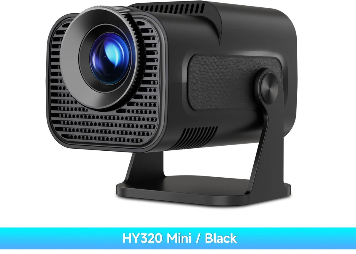 ROOTY Projector - Beamer - Draagbare projector - 4K - Mini beamer - Draaibaar - Zwart