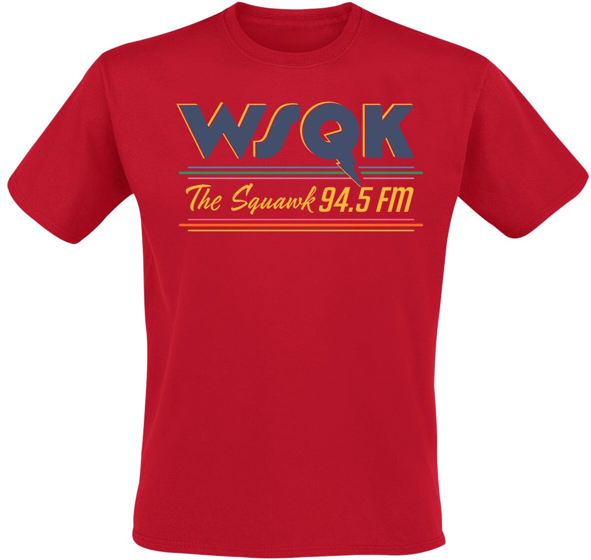 Stranger Things Season 5 - The Squawk Logo - WSQK 94.5 FM Heren T-shirt - rood - XL