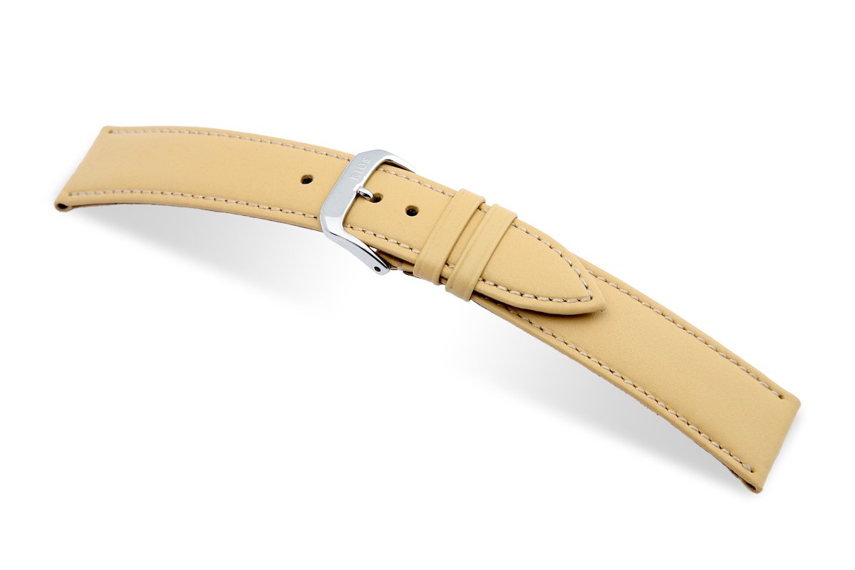 Lederband Arezzo 26mm zand, glad