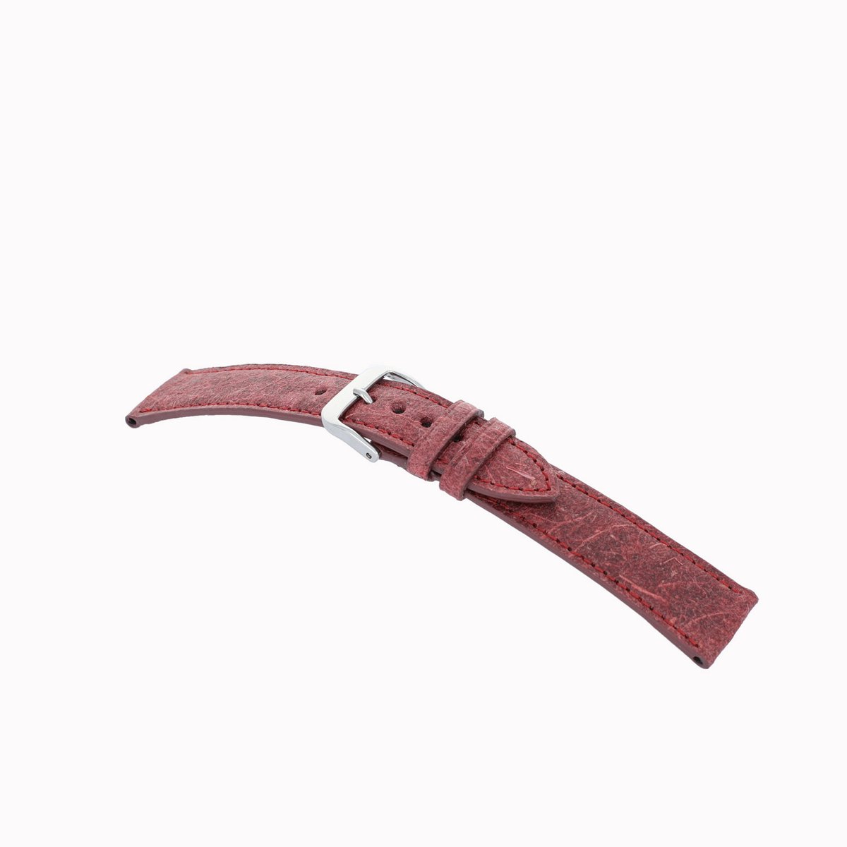 Leder band Cisano 22mm donkerrood vegan