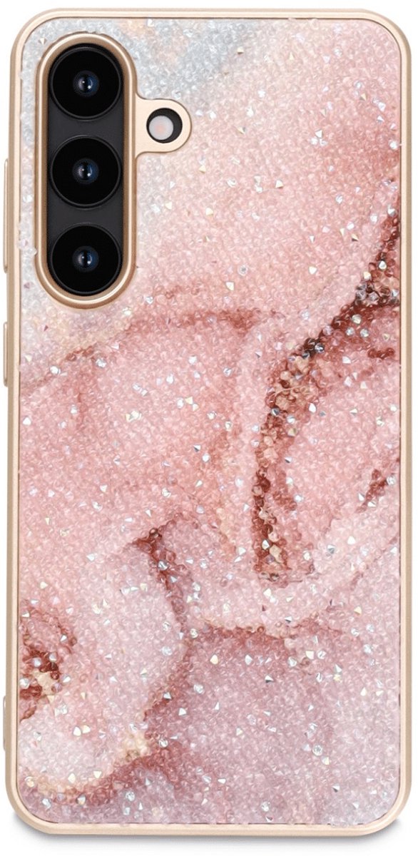Casemania - Backcover - Geschikt voor - Samsung S25 FE - Glitter - Goud