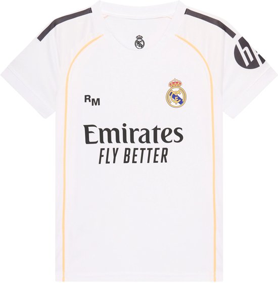 Maillot domicile Real Madrid Bellingham Enfants 2025/2026 - Taille 128 - Vêtements de sport - Maillot de foot - Garçons et Filles - Jude Bellingham - Polyester