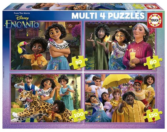 Educa - Puzzel - Disney Encanto - 4 kinderpuzzels van 50-150 stukjes | bol