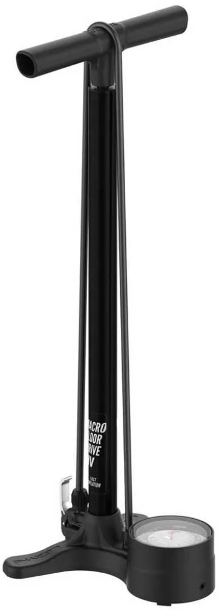 Lezyne Macro HV Floor Drive DV - Hoge druk fietspomp - Fietspomp met analoge drukmeter - Presta en Schrader ventielen - Staal - Zwart — afbeelding 4
