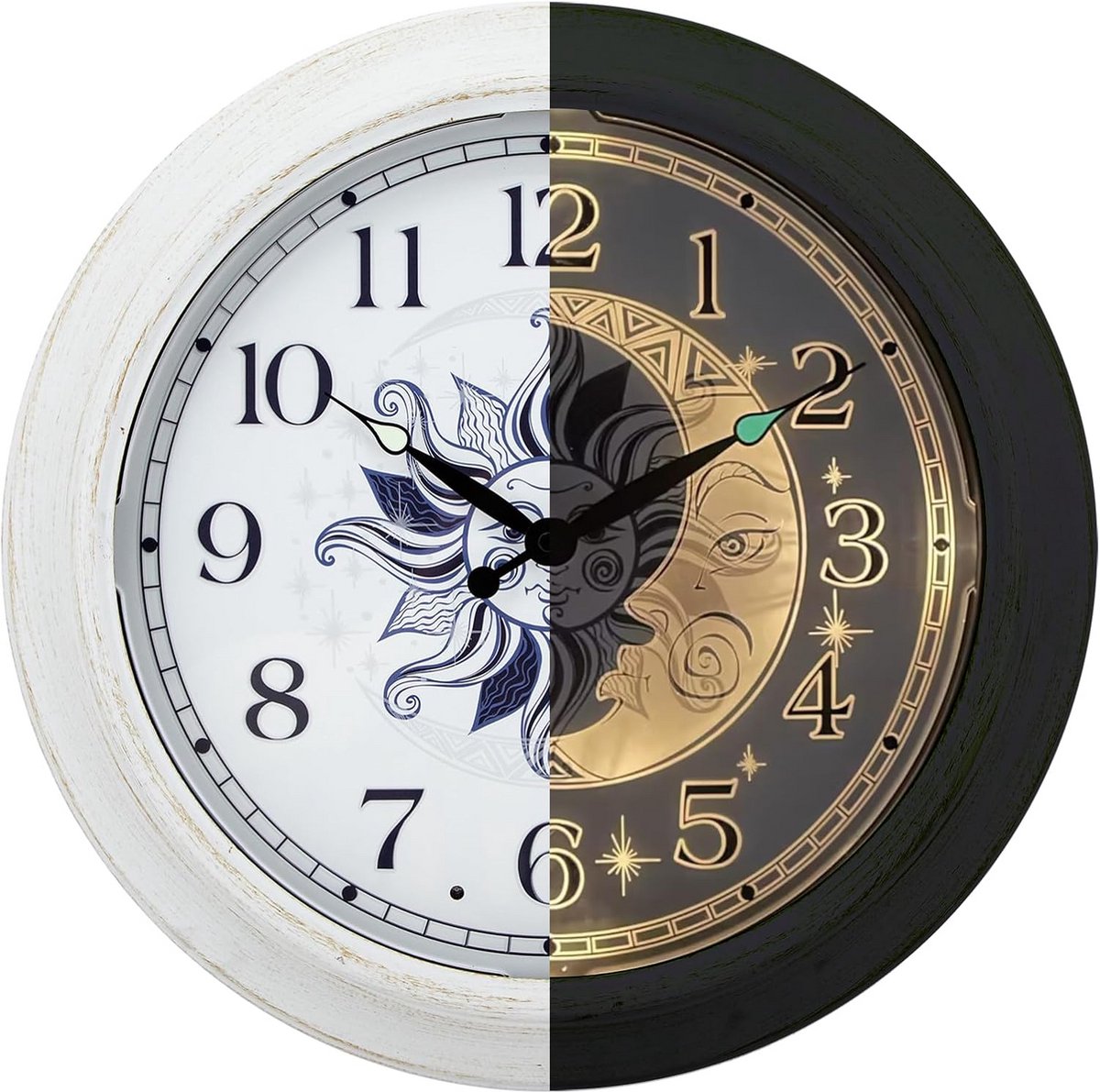 15 inch metaal buitentuin klok waterdicht 15 inch stille wandklok met thermometer en verlichting decor voor tuin zwembad patio woonkamer decoratief