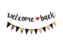 Welcome Back Multicoloured Banner - 200cm x 15cm - Perfect voor Familie Feest - School Decoraties - Veelzijdige Gelegenheden