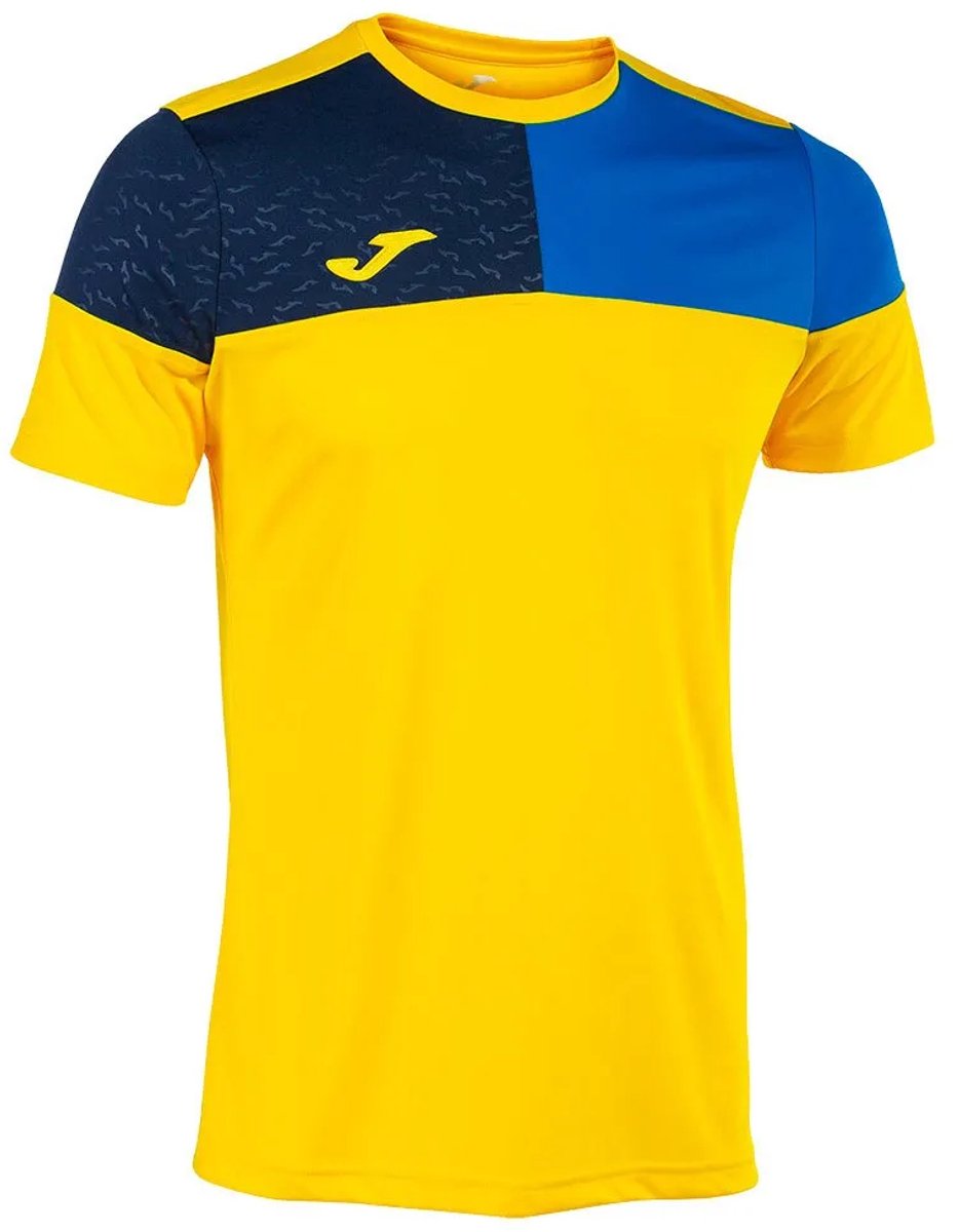 Joma Crew V T-shirt Met Korte Mouwen Geel 12-14 Years Jongens,Meisjes