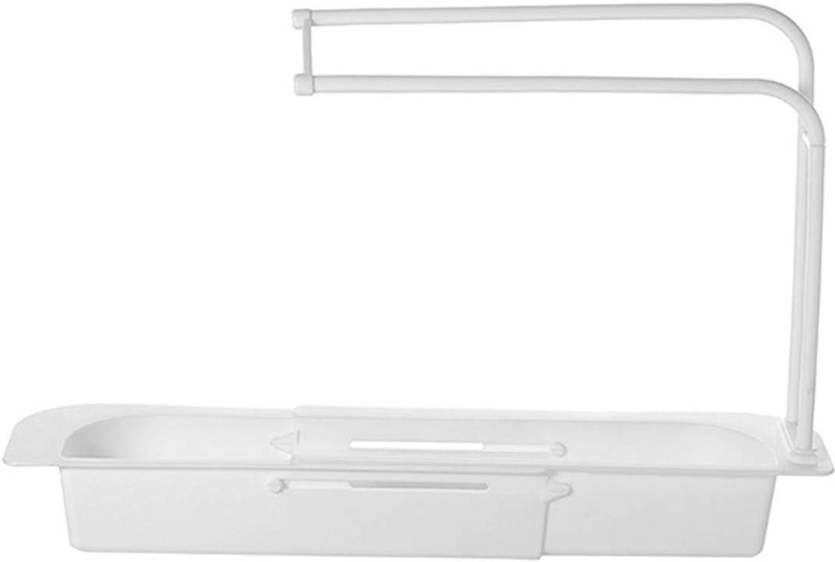Uitschuifbaar Gootsteenrek voor Spons, Zeep en Afwasaccessoires - Keuken Organizer
