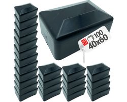 LUN FIX - Buiskap - 40x60 mm - Square - 100 pieces - Zwart