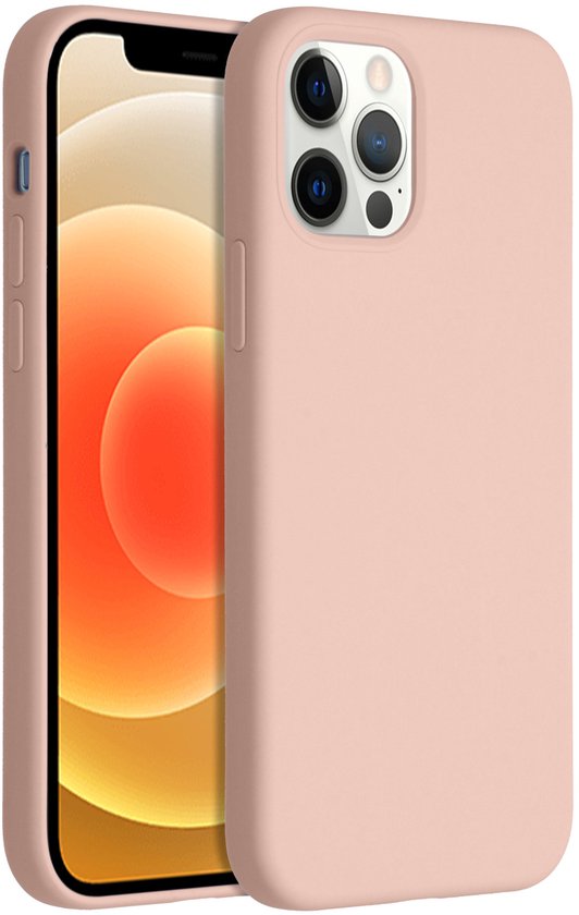 Accezz Hoesje - Geschikt voor Apple iPhone 12 Pro / 12 - Liquid Silicone Backcover - Roze