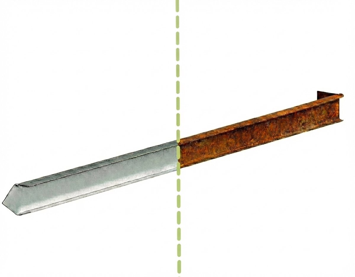 Innogard Grondanker - Voor Brede Graskant - Cortenstaal Brons - 45 cm