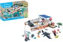 Playmobil Wiltopia boot en toebehoren: boot met zonnepanelen, figuren, vissen, zeeschildpadden, rog en kwallen.