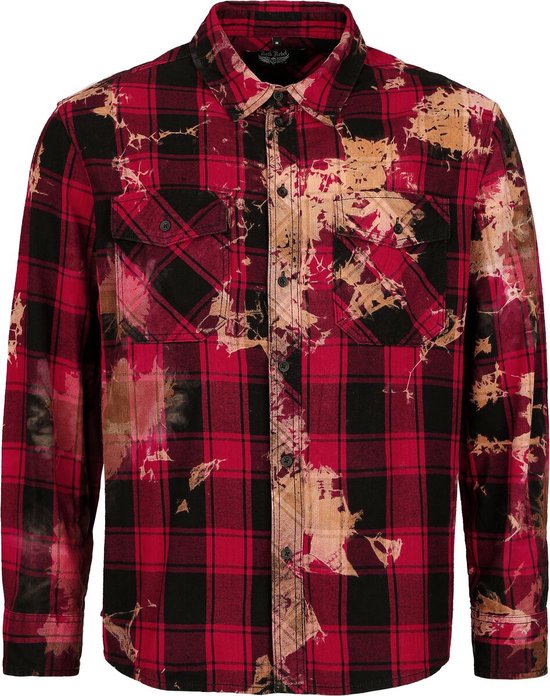Rock Rebel by EMP Chemise de flanelle rouge/noire avec revers - Hommes - L