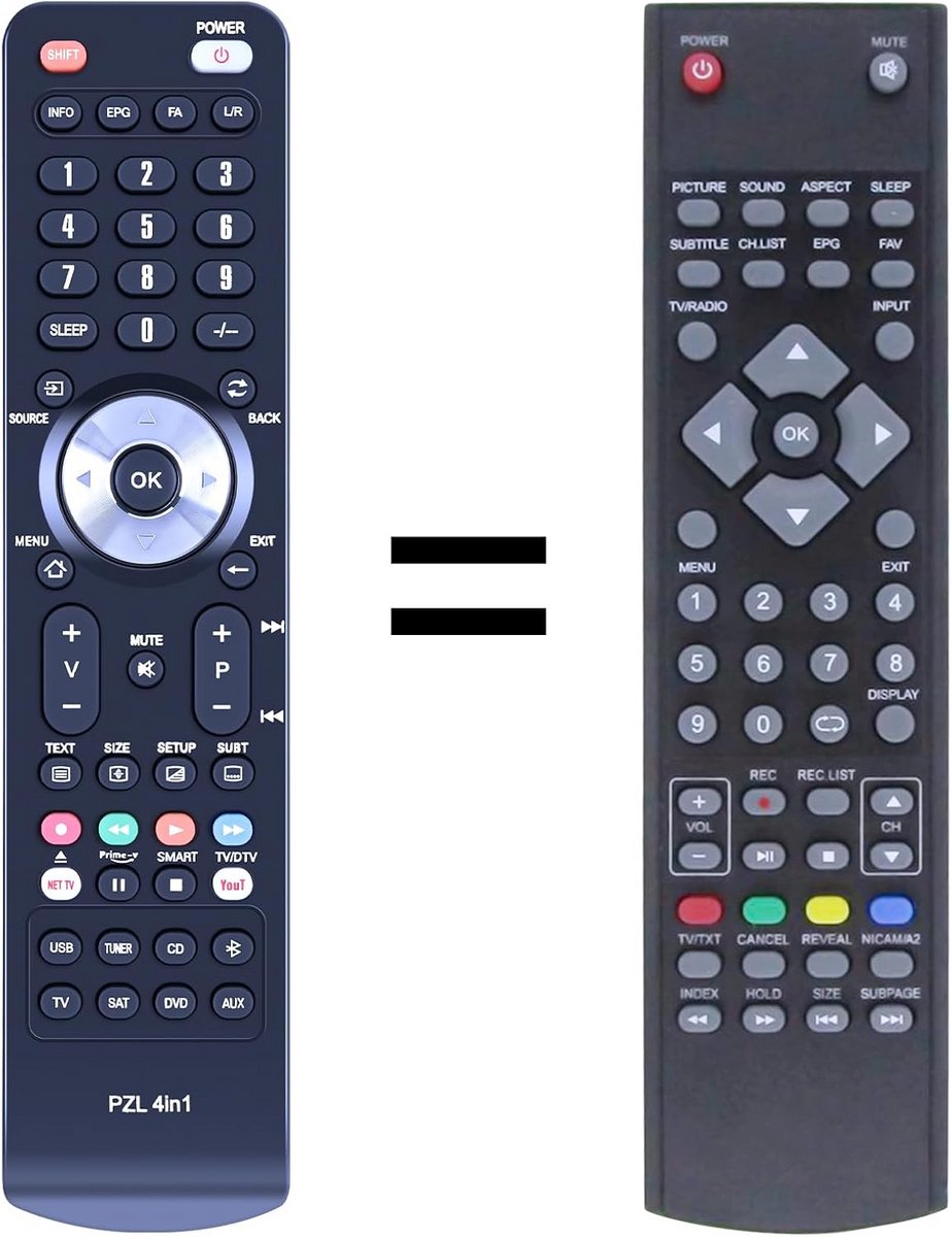 Universele Smart TV Afstandsbediening Vervanging voor Denver LED Televisies