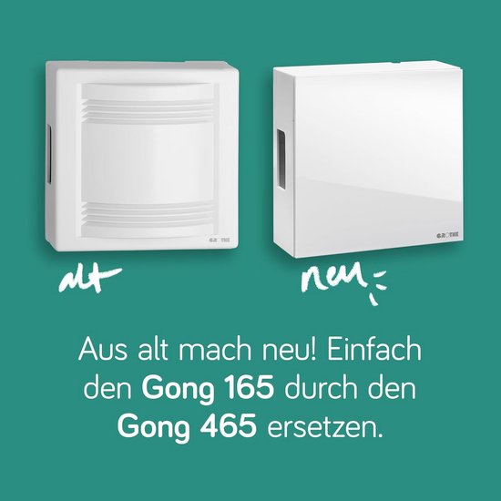 Grothe Bel Gong 8-12V 83 dBA Wit — afbeelding 3