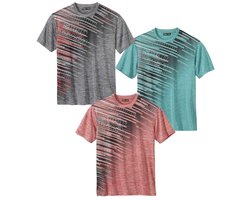 ATLAS FOR MEN - Set van 3 T-shirts sport & vrije tijd - Heren - Verkrijgbaar in grote maten - M