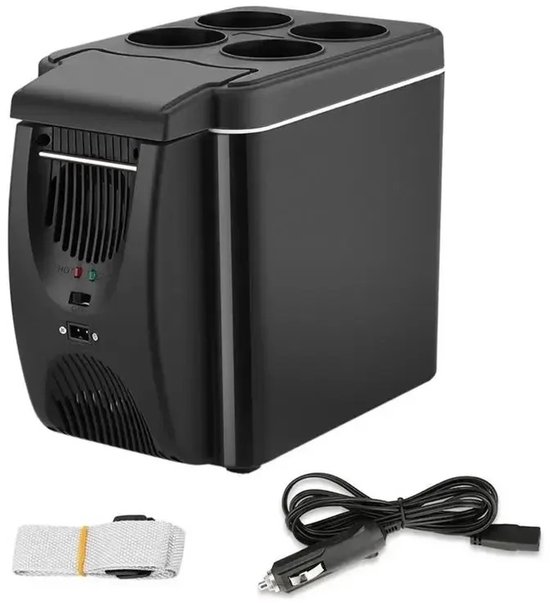 Aafinity Koelkast - Mini Koelkast - Koelbox - 6 Liter - Voor in auto - Voor onderweg - Voor camping of picknick - Zwart - 12 VOLT van Aafinity — afbeelding 4