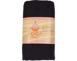 Deuser yoga Handdoek met Antislip Noppen Zwart