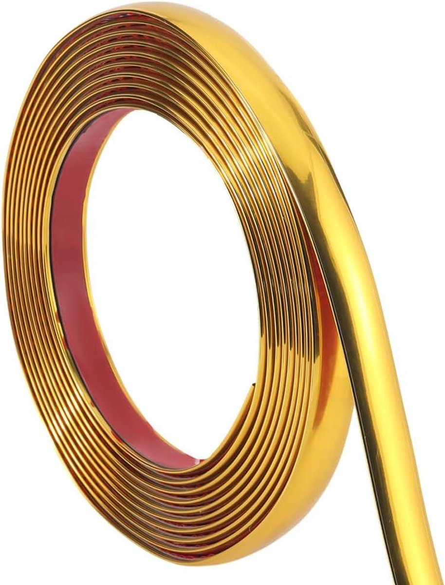 CSGoods - Flexibele Goudkleurige Trim voor Waterdichte Wandspiegel, Tegel en Plafond - 5 Meter - Zelfklevend