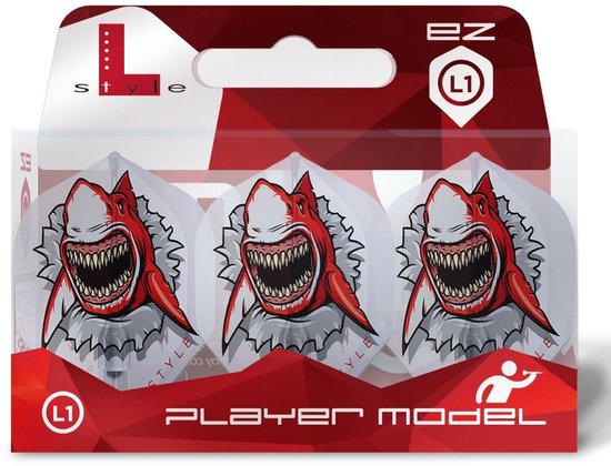 L-Style Champagne Flight EZ L1 Standard Florian Hempel V1 White - Dart Flights van L-Style — afbeelding 3