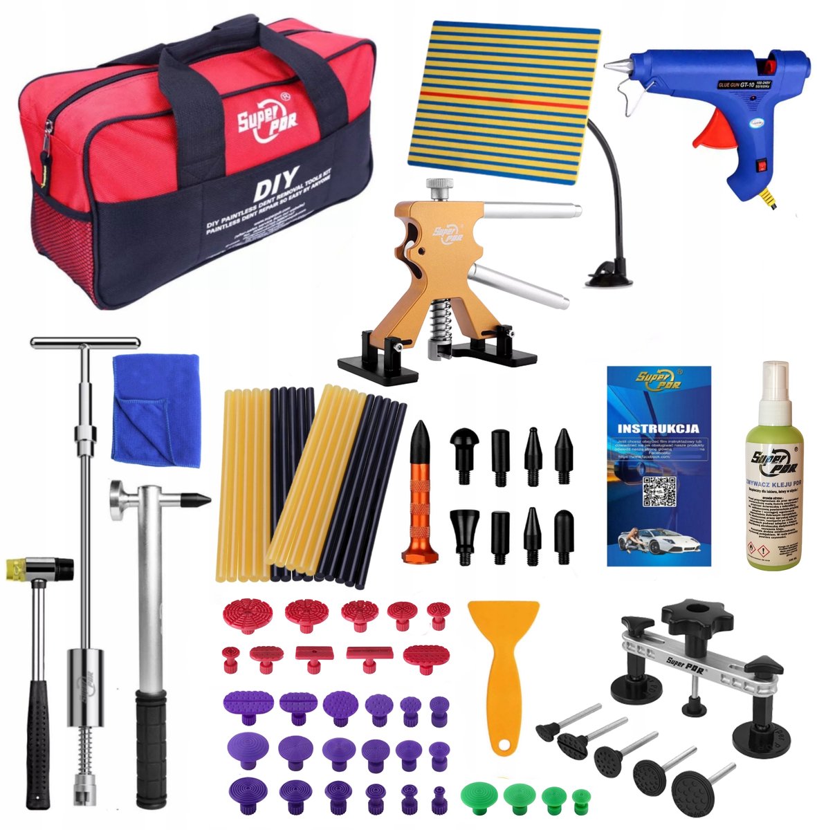 Professionele PDR Set: Moker, Lijm & Trekker voor Deukreparatie