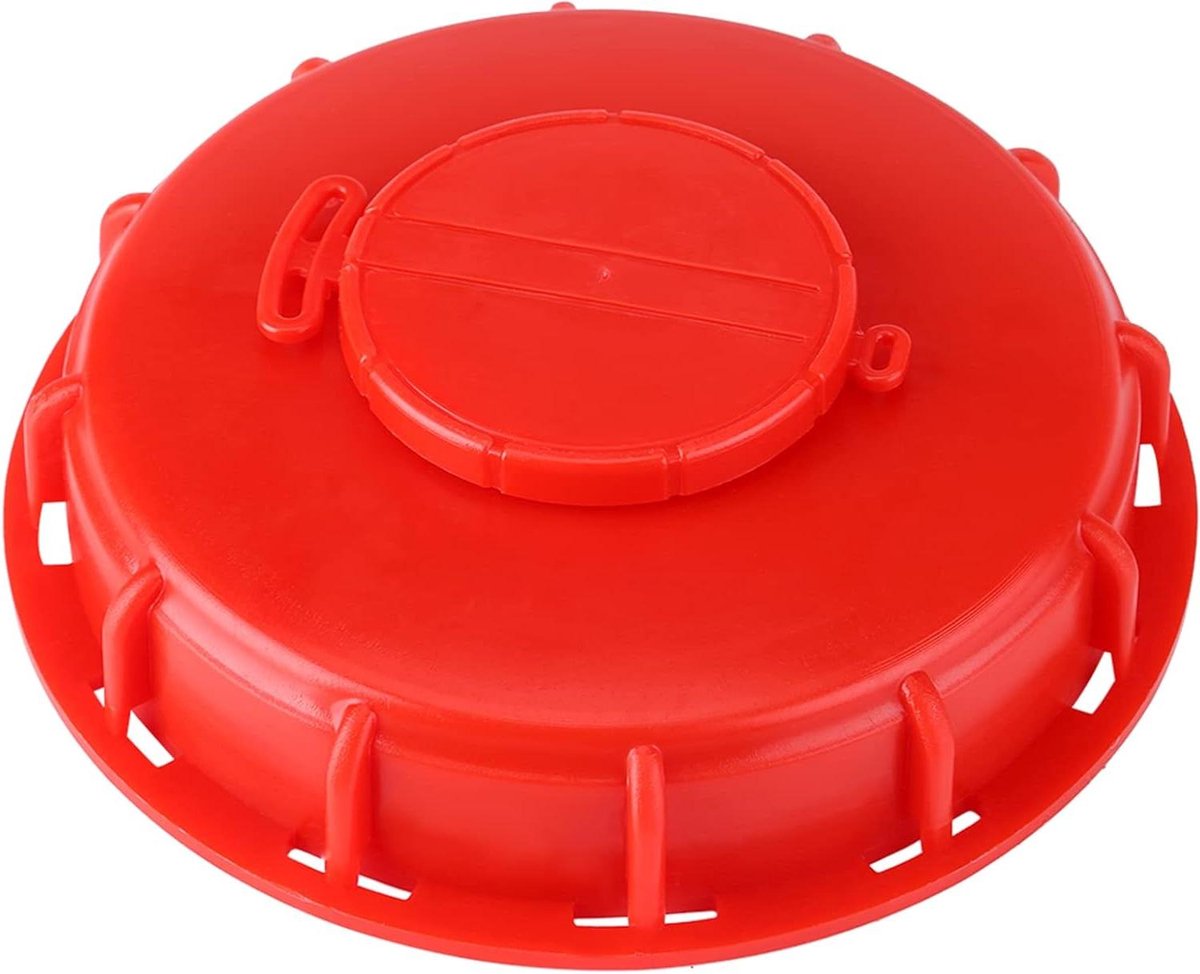 EGoods - Kunststof IBC tankdeksel, afdekdop rood 163 mm, geventileerd adembeschermingsdeksel.