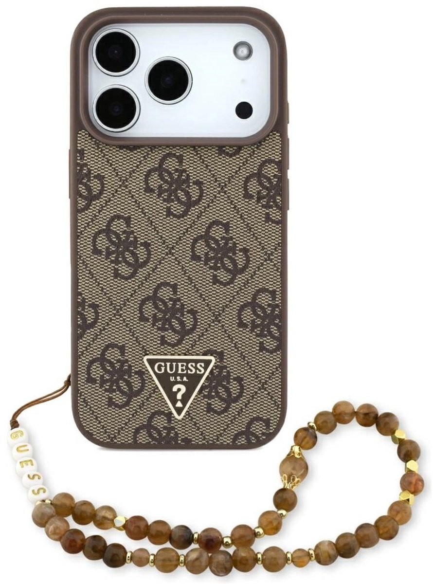 Guess Case 4G Bandje Driehoek Logo Magsafe Voor Iphone 17 Pro Met Designer