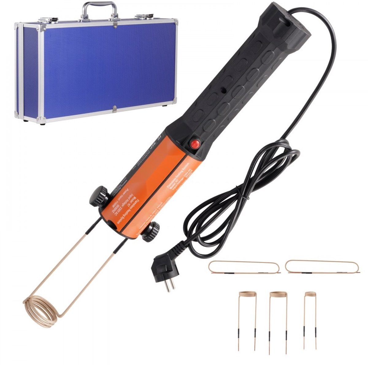 Inductieverwarmerset - Boutinductieverwarmer - 1 kW Vermogen - 10 Inductiespoelen - Verwijderen van Bouten en Moeren - Snel en Schadevrij