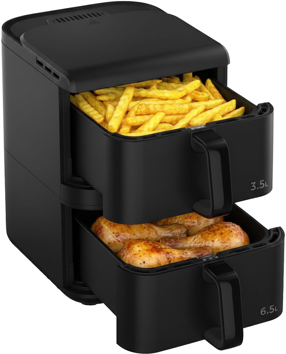 Heinner Dubbele Airfryer 10L met 2 Manden - Product - €99,99