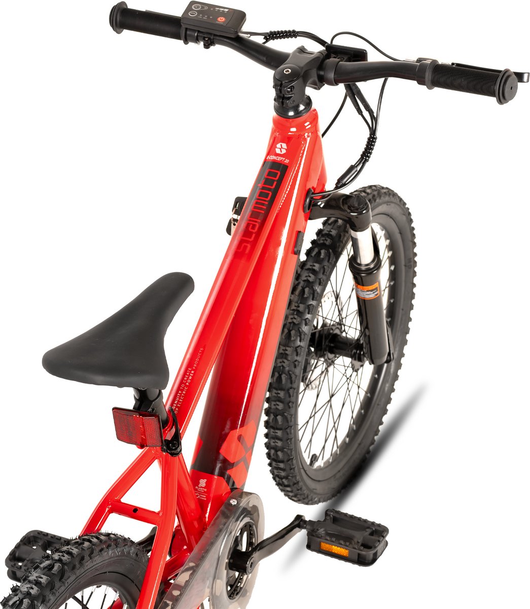 JOYSTAR 20 Inch Elektrische Kinder Mountainbike - 250W E-Bike voor Kinderen (7+ Jaar) - 25 km Actieradius - Met Verwijderbare Accu & Schijfremmen – Spaakwiel - Rood thumbnail 3
