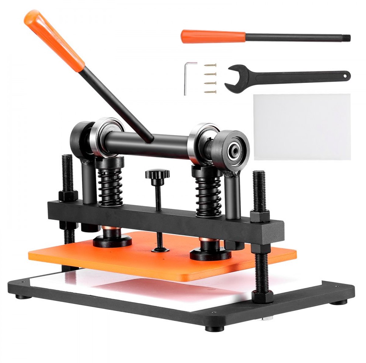 Lederpons- en snijmachine - Handmatig - Werkvlak 36 x 26 cm - Drukkracht 1,5 ton - Zware uitvoering - Reliëffunctie - Voor leer, PVC/EVA-schuim en niet-klevend materiaal