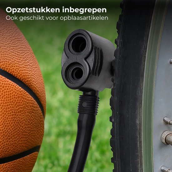 Lomera Voetpomp Met Drukmeter - Fiets Voetpomp - Geschikt Voor Alle Ventieltypes - Opblaasbare Artikelen - Manometer 11 Bar - 160PSI - Vouwschakelaar - Racefiets En Mountainbike - Analoge Drukmeter - Luchtpomp - Bandenpomp — afbeelding 4