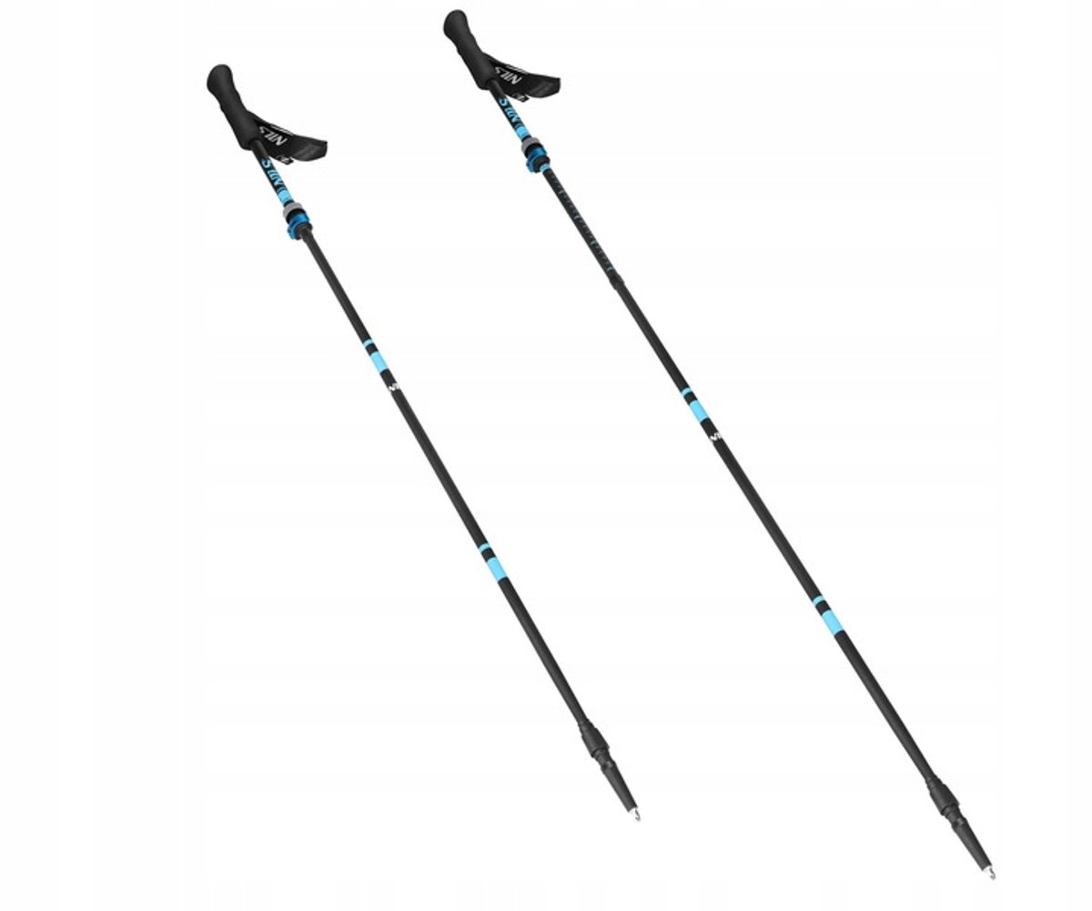 NILS TK8604 Trekkingstokken 38.5-135 cm Zwart-Blauw