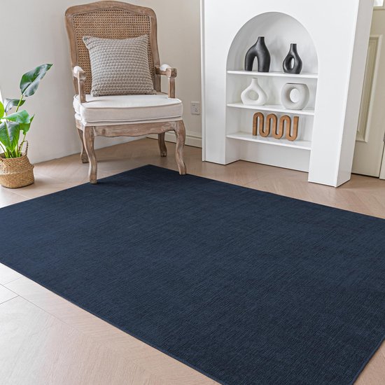 SOLEVITO Vloerkleed Romance donkerblauw 160x230 cm kopen