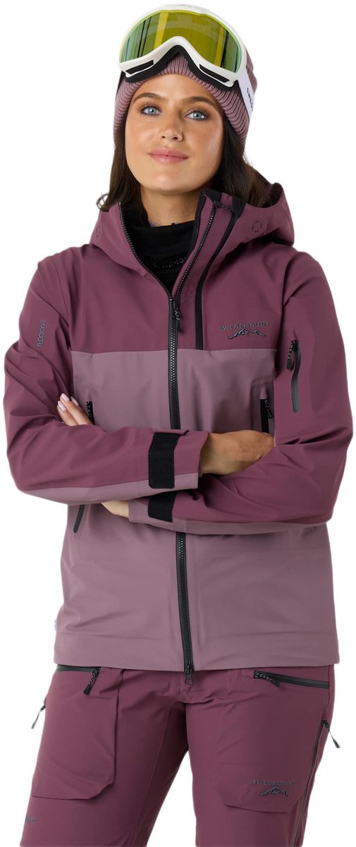 Swedemount Lofoten 3L Shell Jas – Waterdichte damesjas Dk. Mauve/pale Mauve
