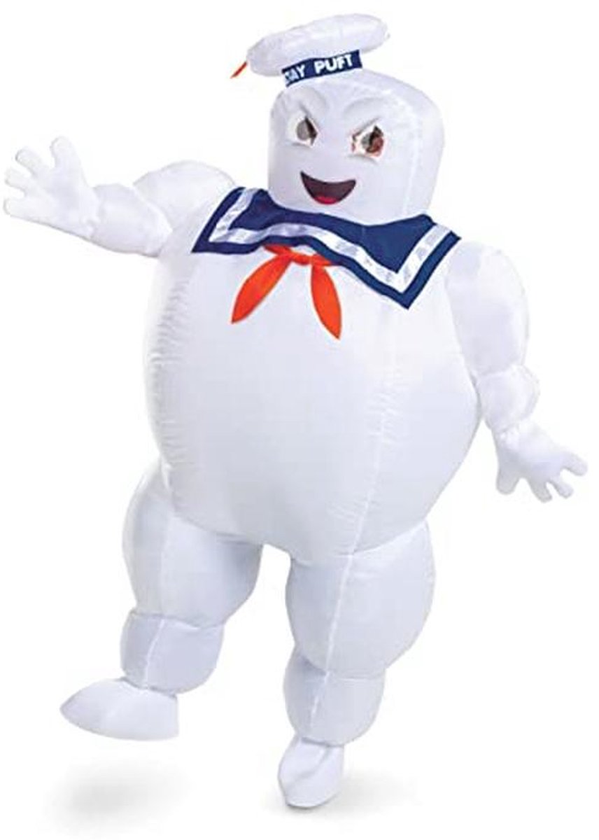 Opblaasbaar Stay Puft Marshmallow Man Kostuum voor Volwassenen - Perfect voor Halloween!