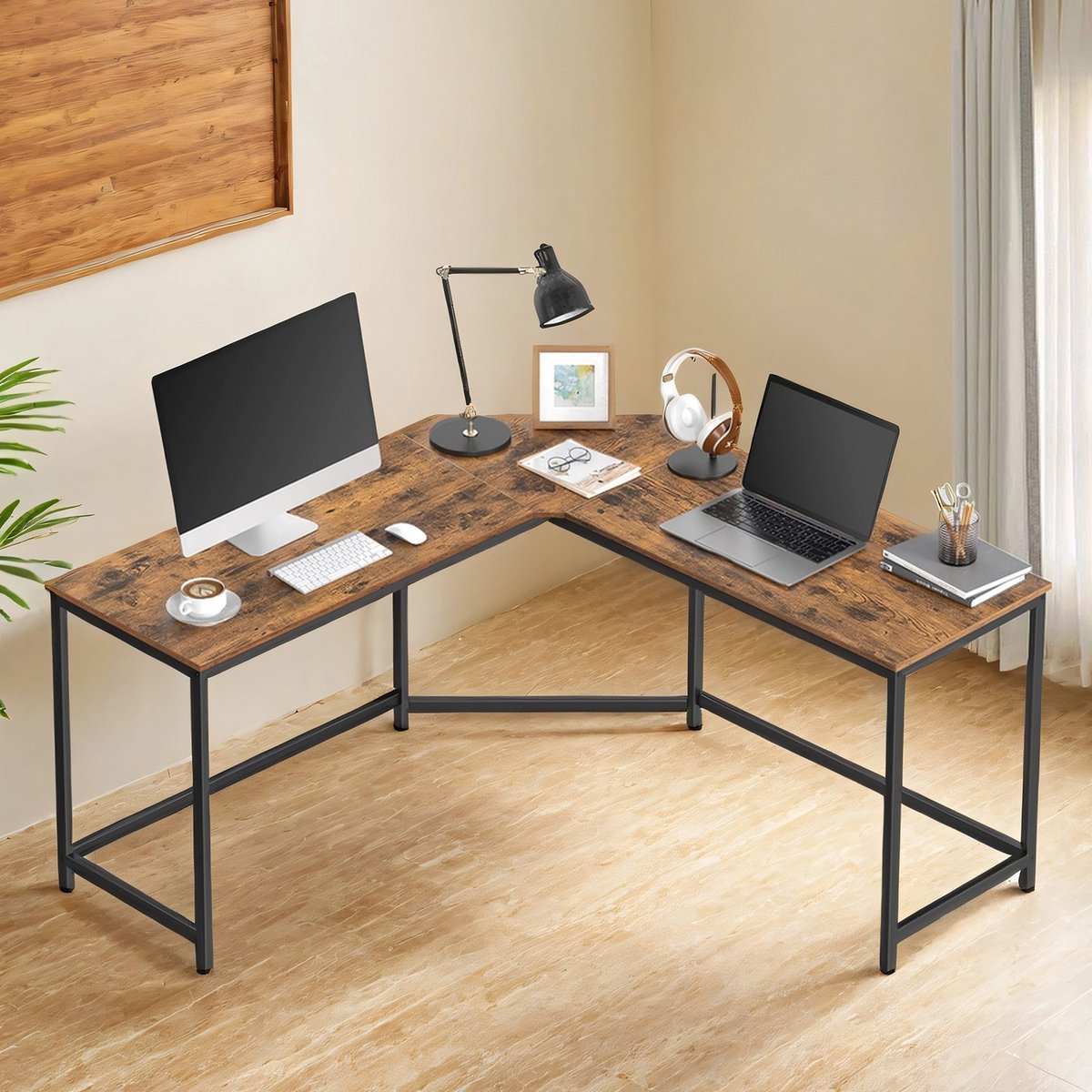 Bureau – L-vormig – Gamebureau/hoekbureau – Zwart