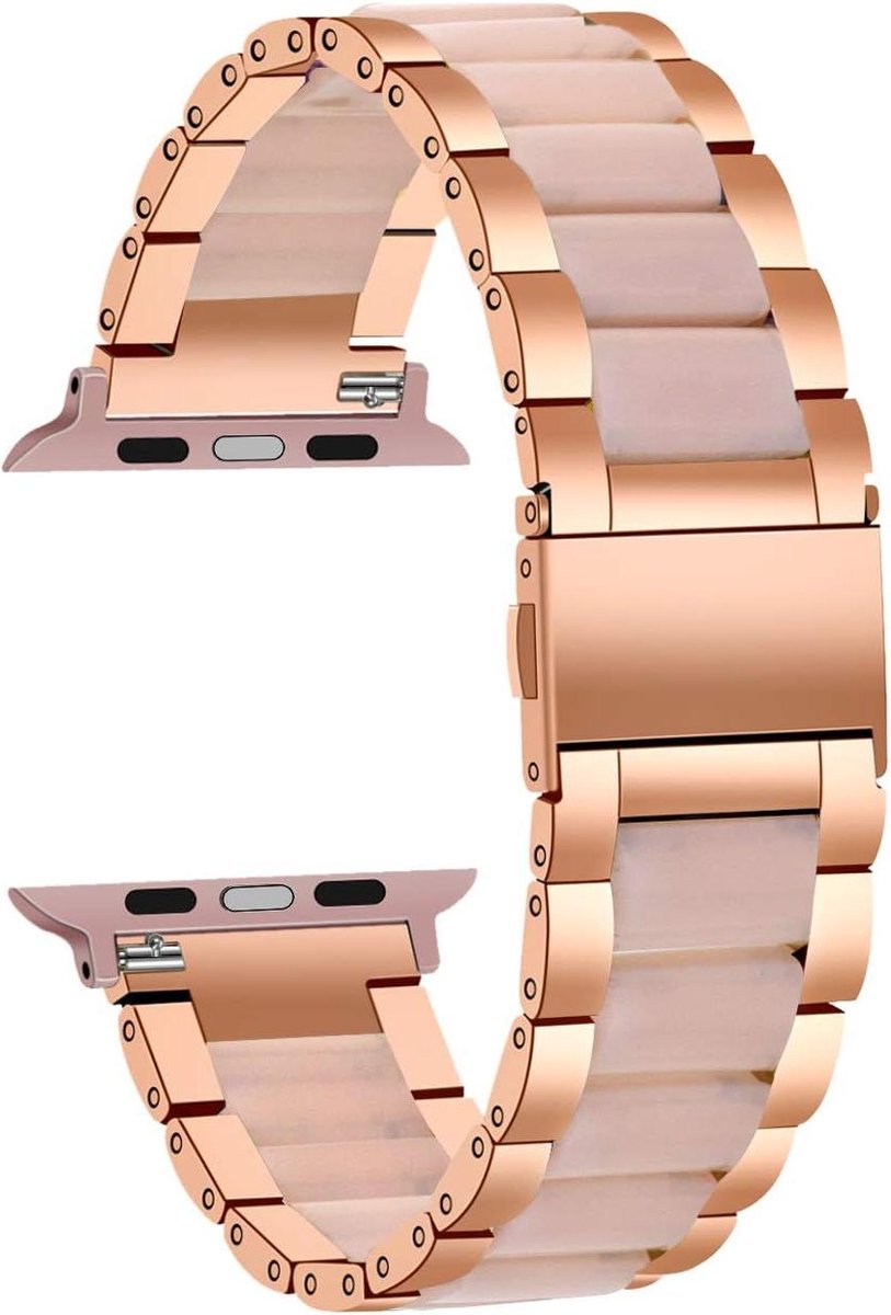 Nordivar - Horlogebandje van hars voor dames - Compatibel met iWatch 42mm-44mm - Sportbandje - Zilver-Wit