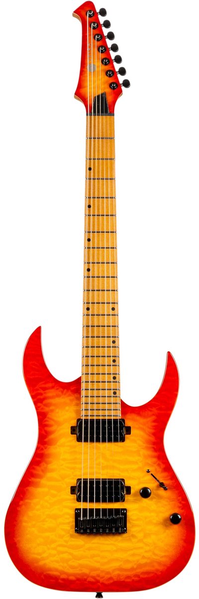 Spira Guitars S-507 QFB Fireburst elektrische gitaar ST model