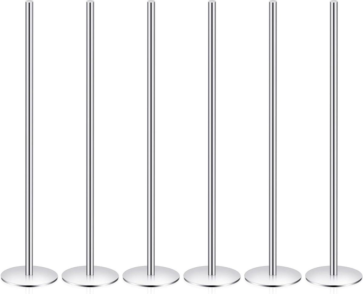 6 Stuks RVS Taart Verwarming Staven Set voor Taart Decoratie - Bakken Tools - 14.5cm Lang