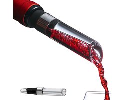 Decanteer karaf wijn - Wijn schenktuit - Wijnkaraf Premium 2025 - Schenktuiten - Wijn schenktuit- Wijn accessoires - Wijnluchtkaraf Mondstuk - Verbetert Wijnsmaak - Kerstcadeau - Kerstversiering - Kerst