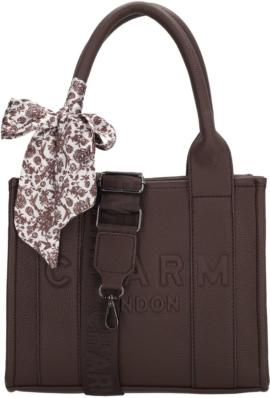 Charm London Bond Sac à main - Élégant - Sac à bandoulière - Crossbody - Bandoulière - Pratique - Sac pour femme - Marron foncé.