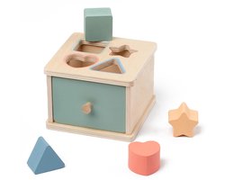 Montessori Speelgoed voor 2 3 4 5 Jaar Oud - Houten Object Permanente Box met Lade Sensorisch Speelgoed - Vorm Sorteren Kleur Sorteren Educatie voor Baby Peuter Jongens Meisjes Drop Druk Box - Vorm Box
