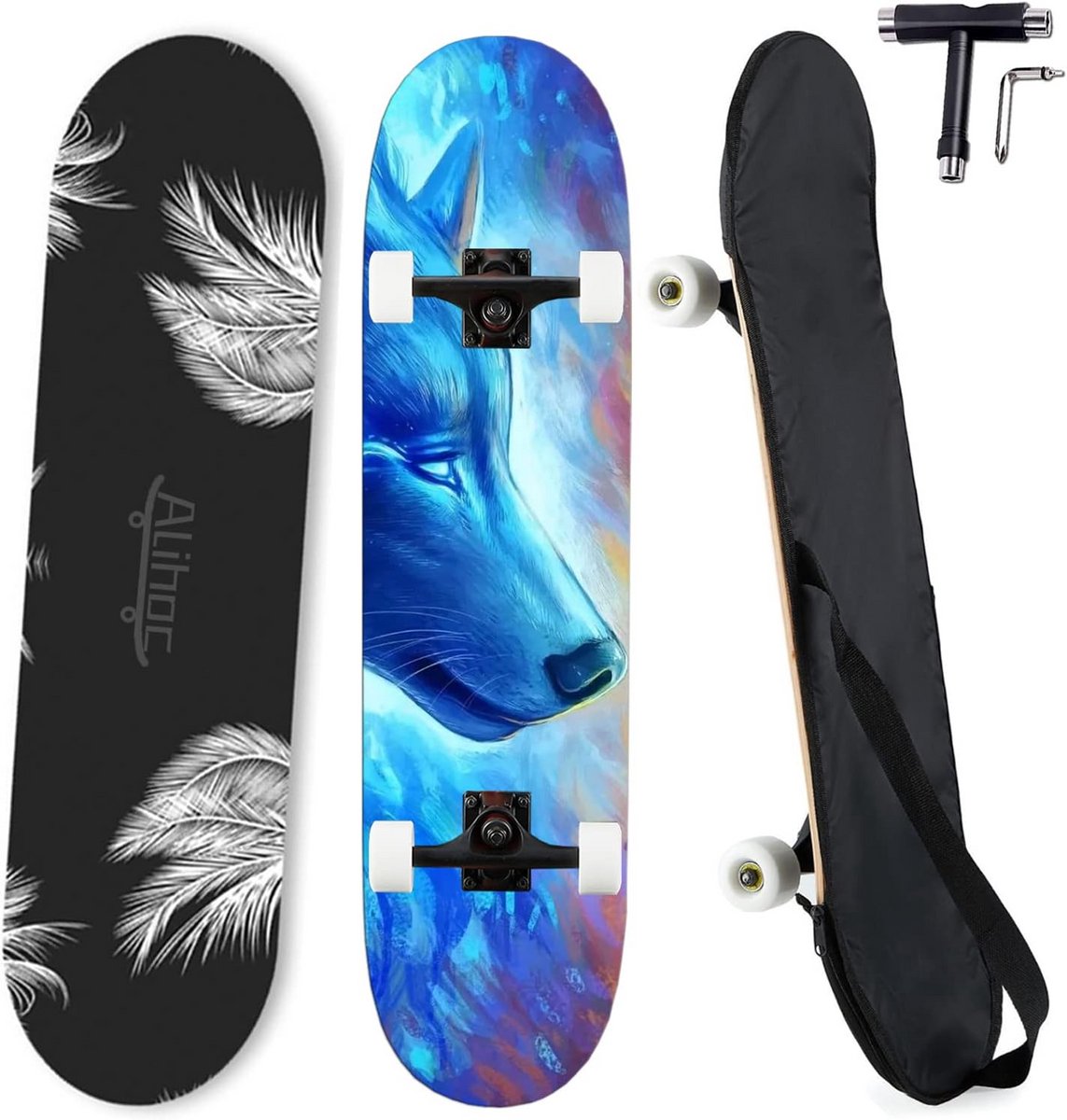 Compleet 7-laags Skateboard van Esdoornhout Voor Beginners tot Professionals